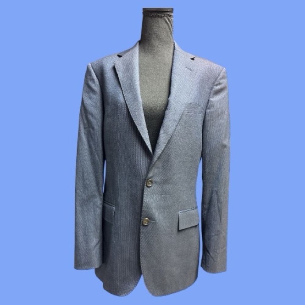 J. Crew Classic Wool Gray Blue Blazer Size 38